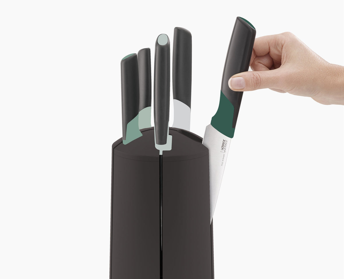 Joseph Joseph Elevate™ Green Knives Carousel 5-piece Set - Editions