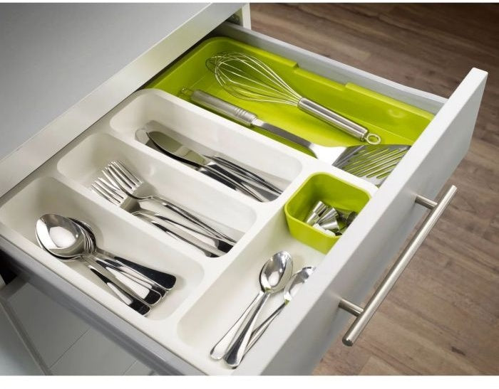 Joseph Joseph Drawerstore Cutlery Drawer - White/Green