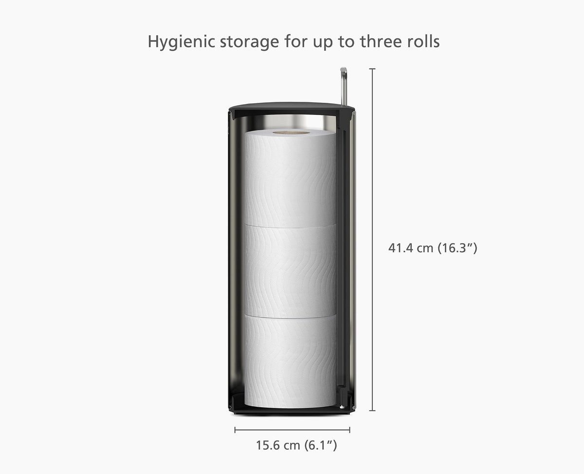 Joseph Joseph Easystore™ Luxe Stainless-steel Concealed Toilet Roll Holder