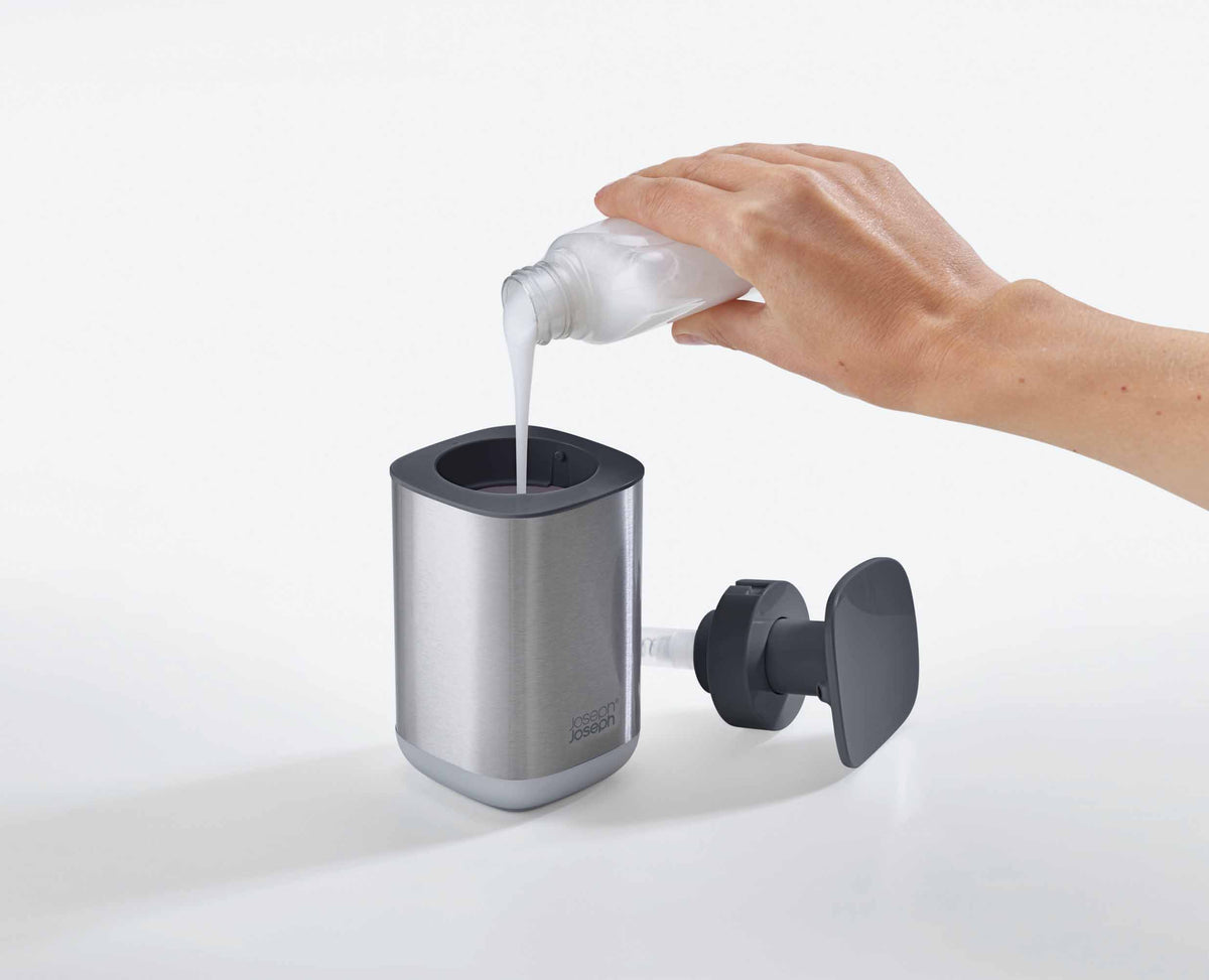 Joseph Joseph Presto™ Steel Grey Hygienic Soap Dispenser