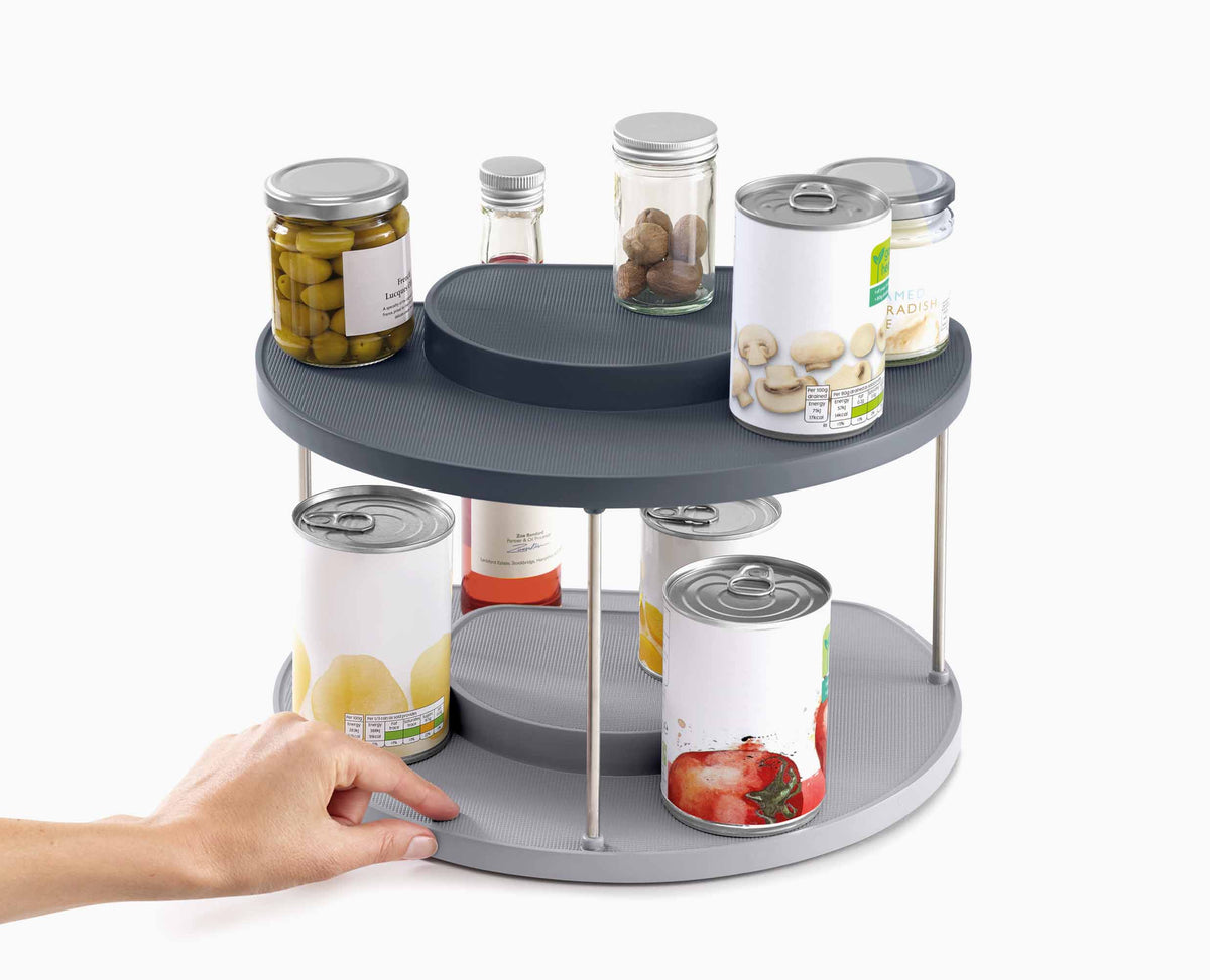 Joseph Joseph CupboardStore™ 2-tier Grey Rotating Organiser