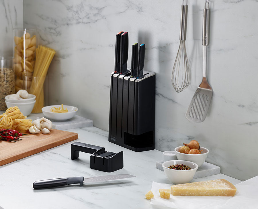 Joseph Joseph Elevate™ SlimBlock 5-piece Multicolour Knife Set With Sharpener