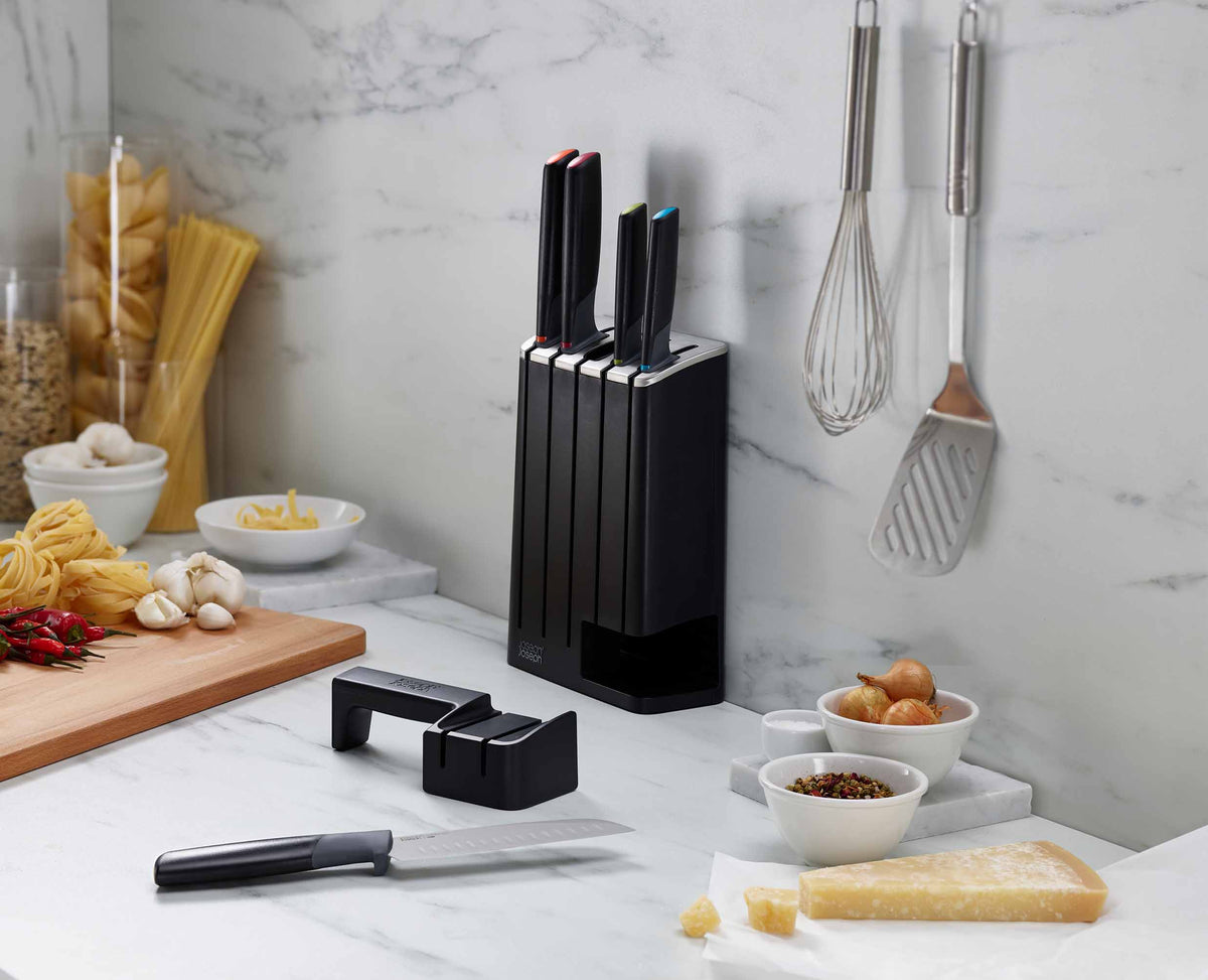 Joseph Joseph Elevate™ SlimBlock 5-piece Multicolour Knife Set With Sharpener
