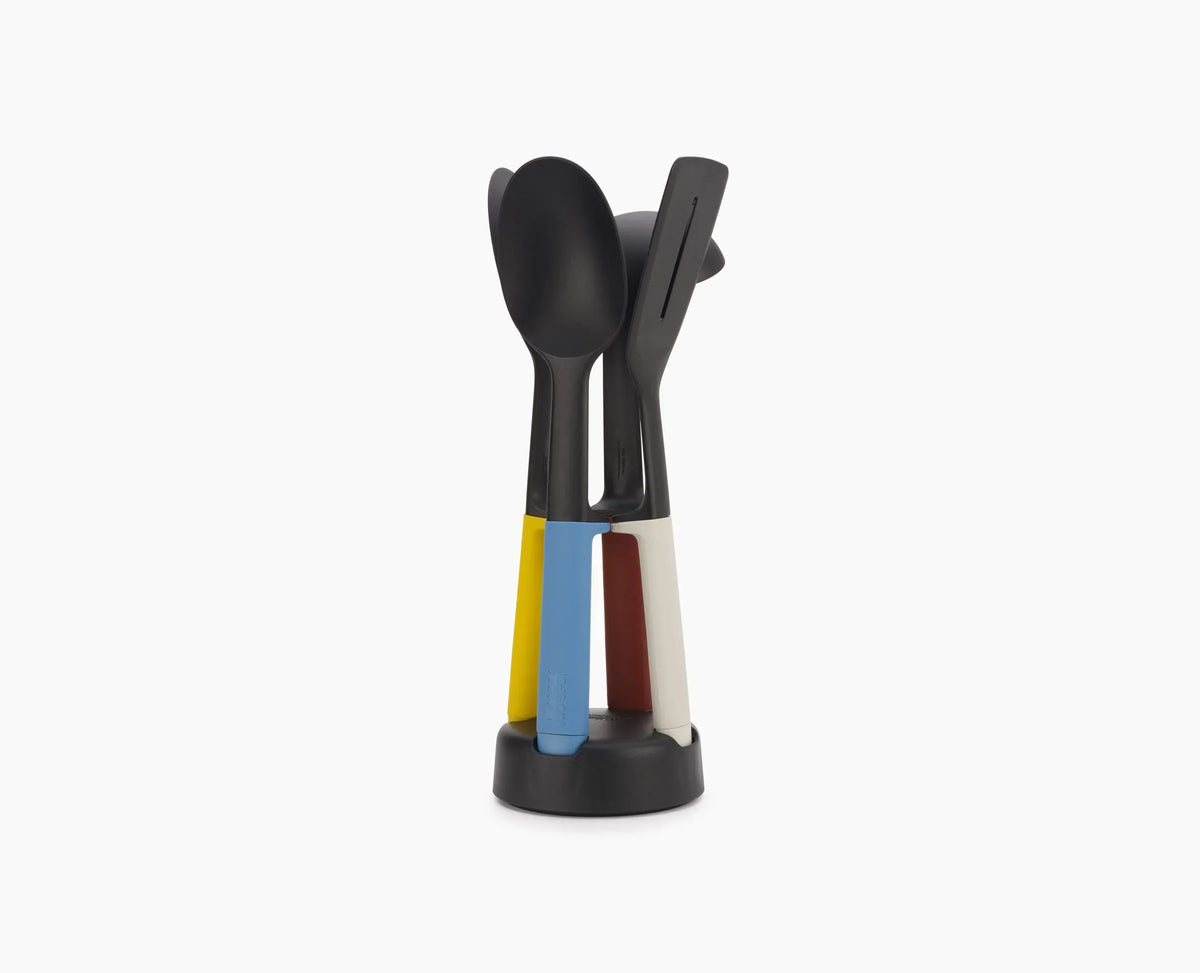 Joseph Joseph Elevate™ Slim 4-piece Multicolour Utensil Set With Storage Stand