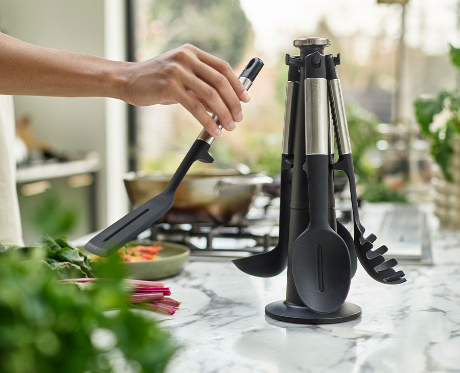 Joseph Joseph Elevate™ Stainless-steel Silicone 5-piece Utensils Carousel Set