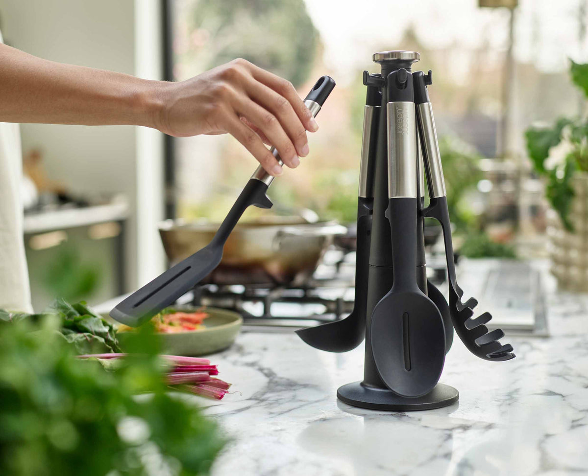 Joseph Joseph Elevate™ Stainless-steel Silicone 5-piece Utensils Carousel Set