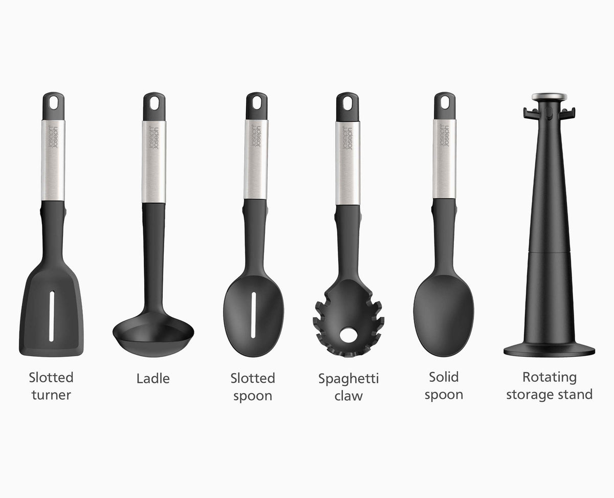 Joseph Joseph Elevate™ Stainless-steel Silicone 5-piece Utensils Carousel Set