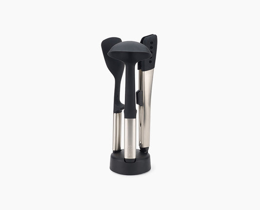 Joseph Joseph Elevate™ Fusion 3-piece Stainless-steel Utensil Set With Compact Stand