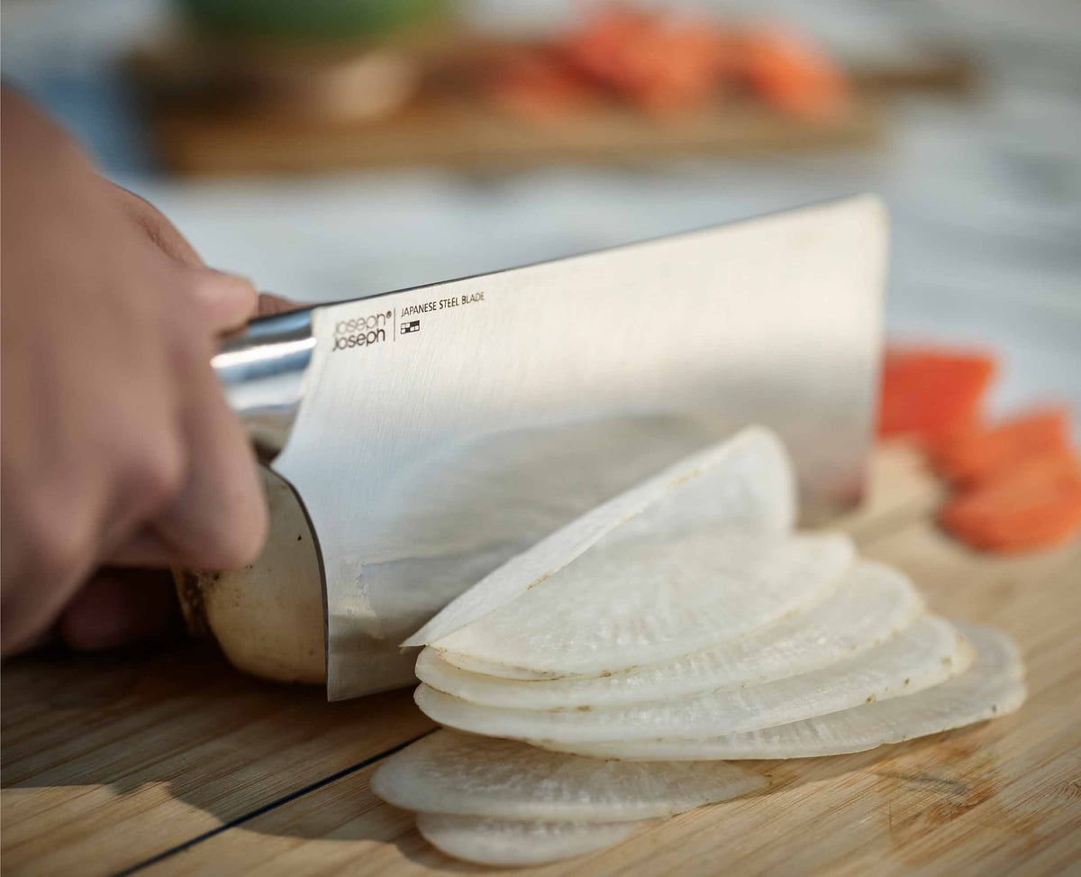 Joseph Joseph Elevate™ Fusion 5-piece Knife & Scissor Set With Beechwood Block