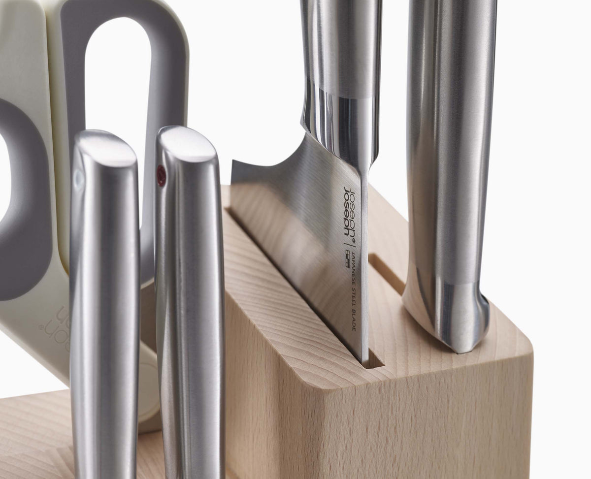 Joseph Joseph Elevate™ Fusion 5-piece Knife & Scissor Set With Beechwood Block