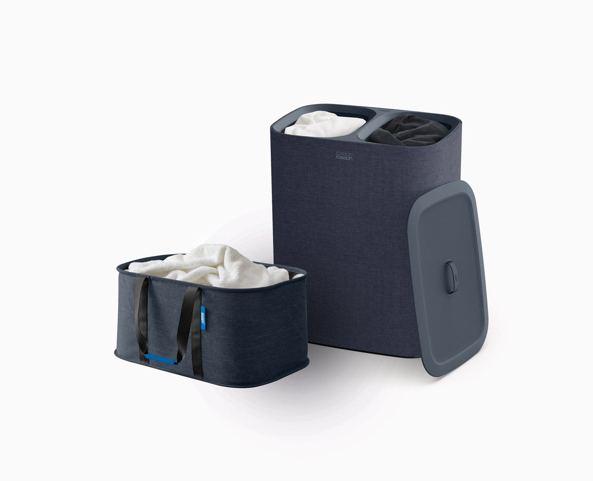 Joseph Joseph 2-piece Black Tota 90L & Hold-All™ 35L Laundry Basket Set