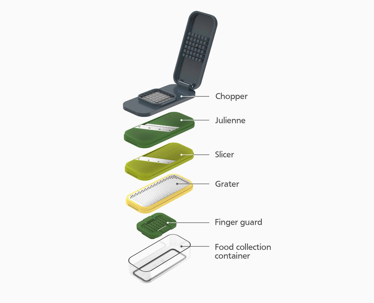 Joseph Joseph Multi-Prep™ Compact Multicolour 4-piece Grater & Slicer