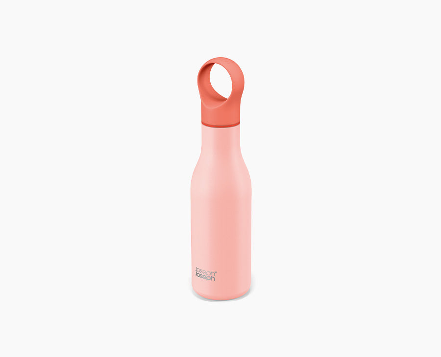 Joseph Joseph Loop™ 500ml Stainless-steel Coral Vacuum Insulated Water Bottle