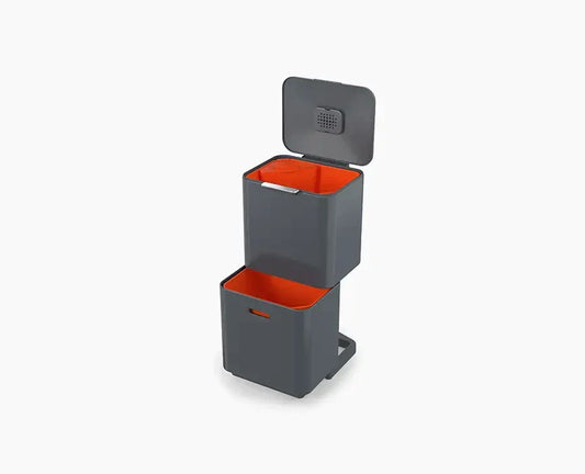 Joseph Joseph Totem Max 60L Gray Waste & Recycling Trash Can