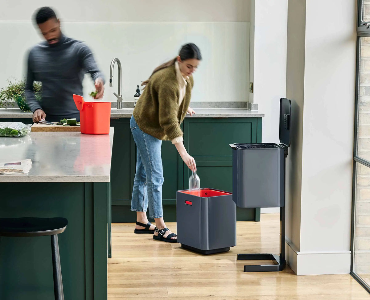 Joseph Joseph Totem Max 60L Grey Waste & Recycling Bin