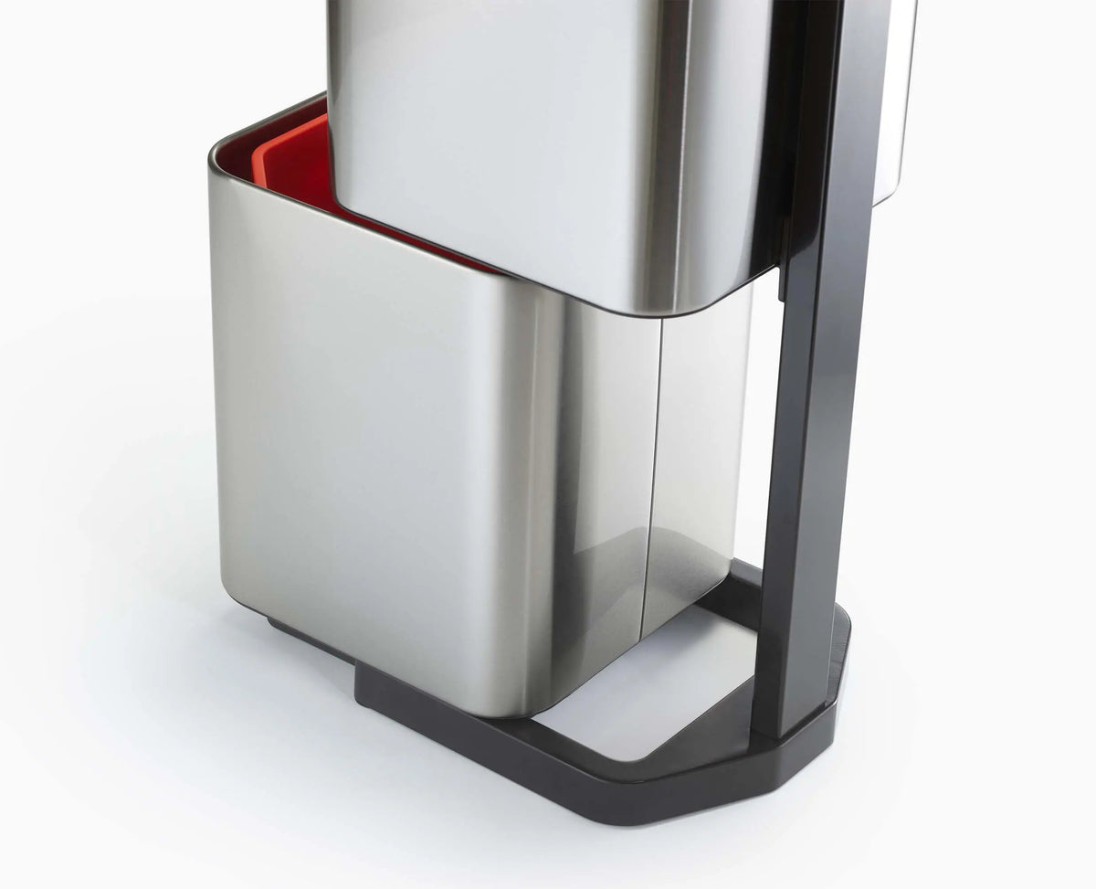 Joseph Joseph Totem Compact 40L Stainless-steel Waste & Recycling Trash Can