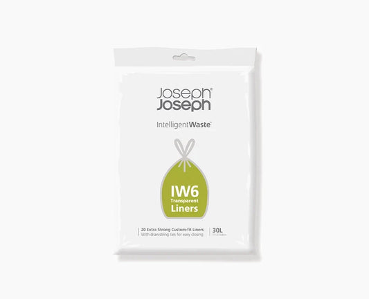 Joseph Joseph IW6 30L Clear Trash Bags
