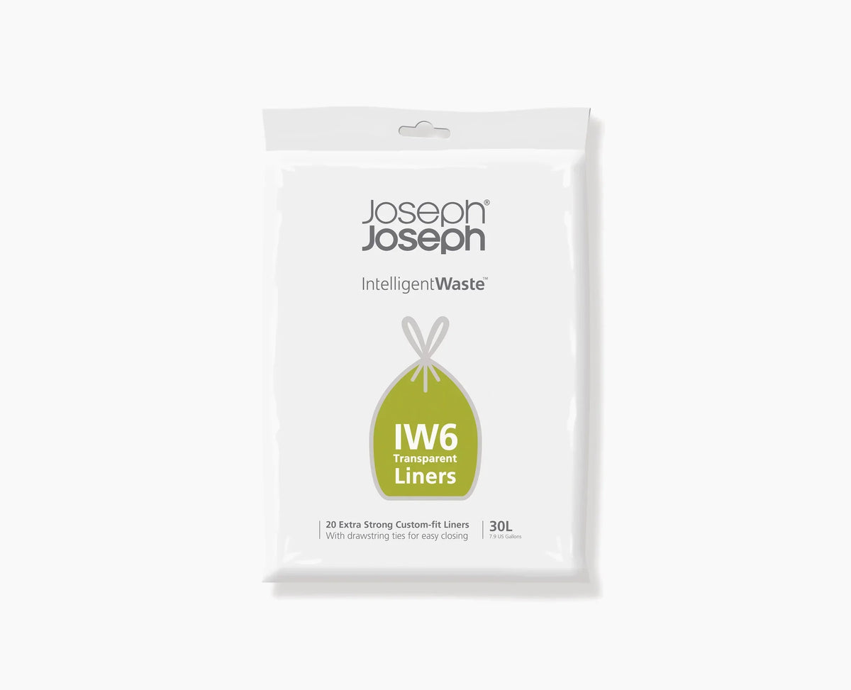 Joseph Joseph IW6 30L Clear Trash Bags