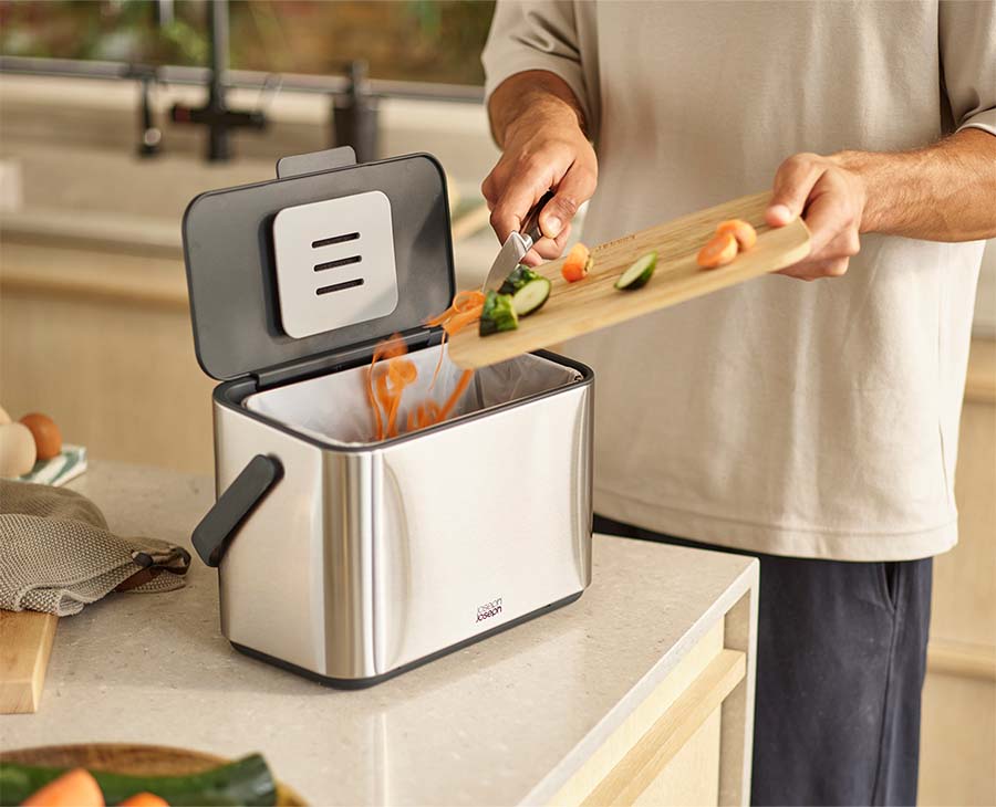 Joseph Joseph Collect™ 4L Stainless-steel Food Waste Caddy