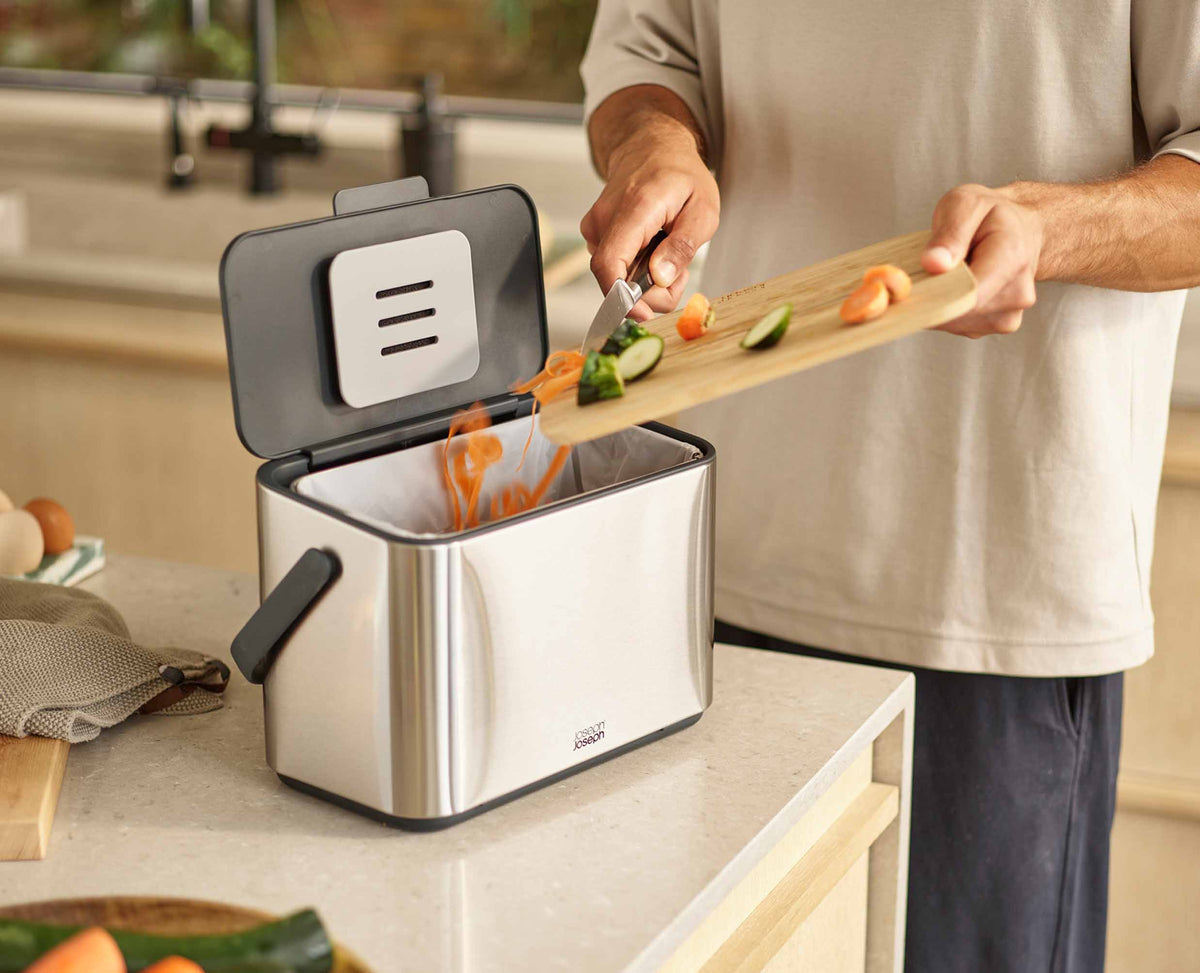 Joseph Joseph Collect™ 4L Stainless-steel Food Waste Caddy