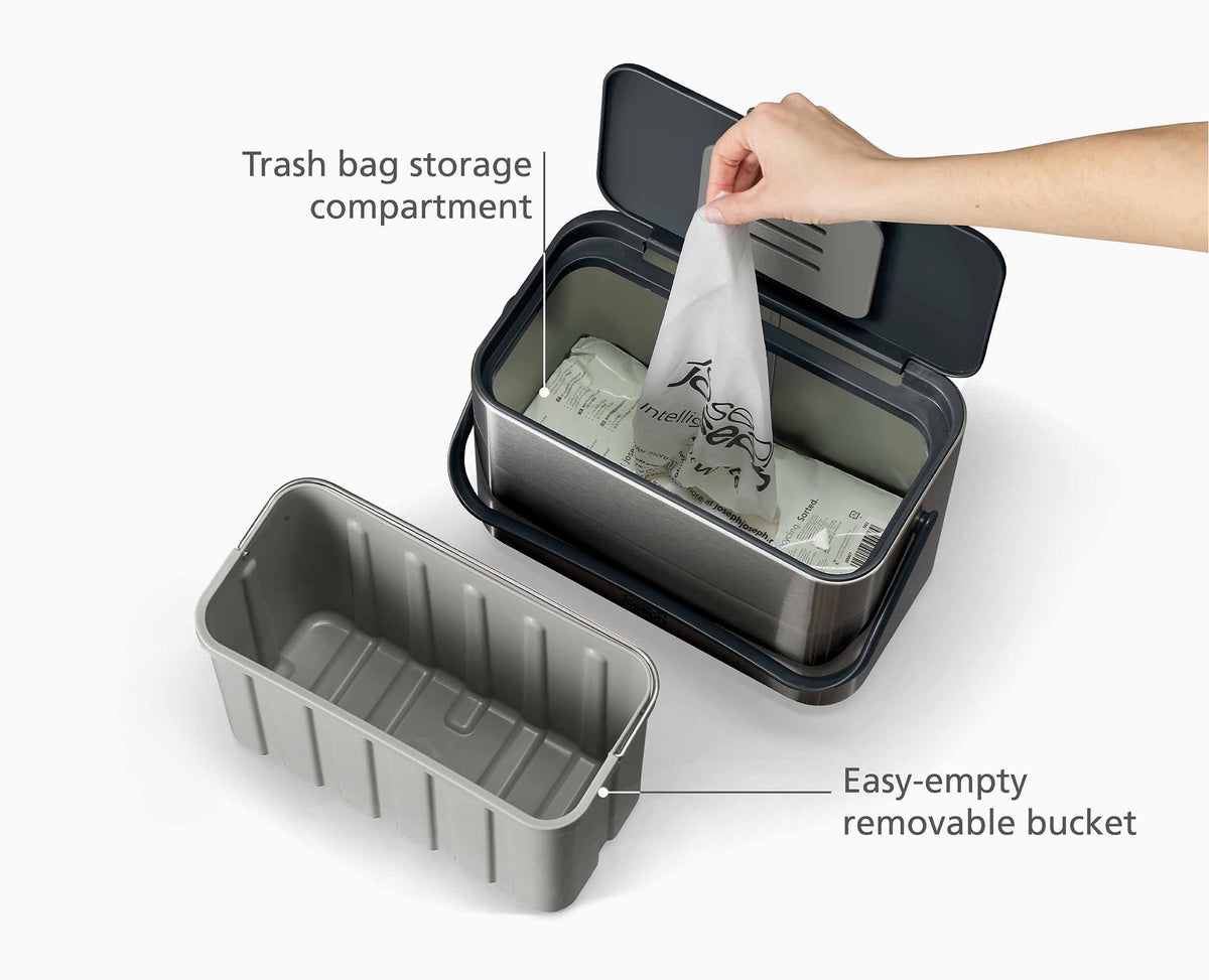 Joseph Joseph Collect™ 4L Stainless-steel Food Waste Caddy