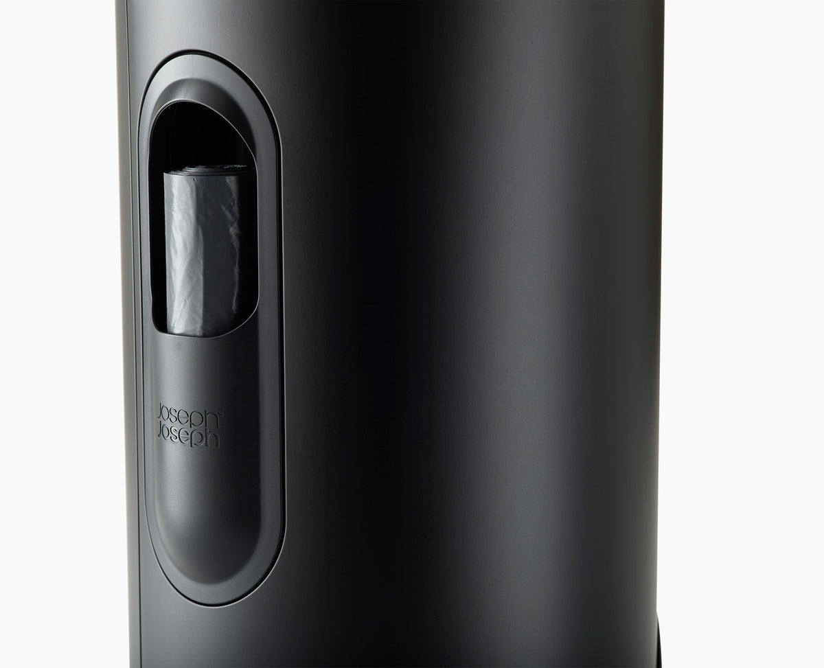 Joseph Joseph Arc™ 30L Easy-push Matt Black Pedal Trash Can Starter Set