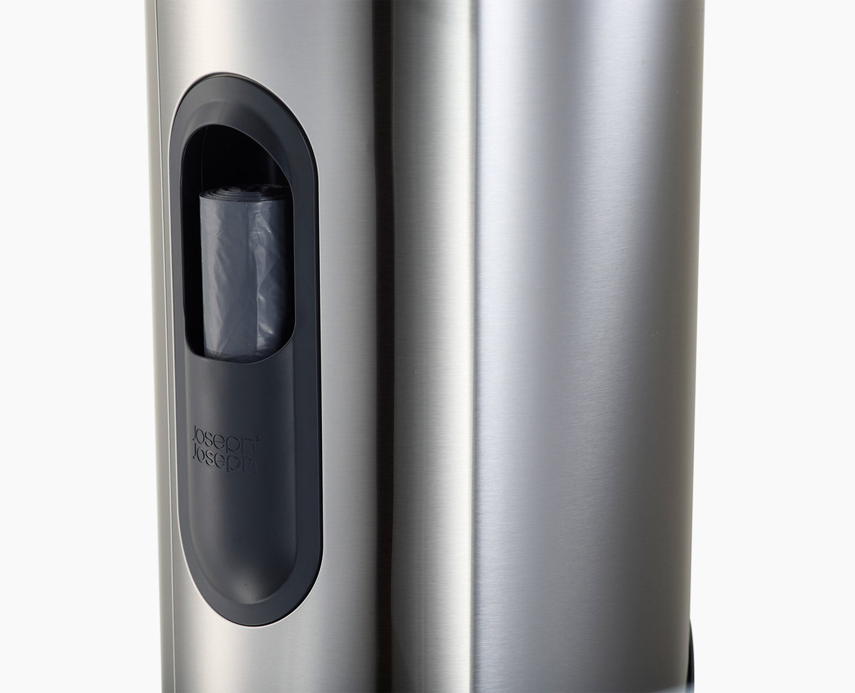Joseph Joseph Arc™ 30L Easy-push Stainless-steel Pedal Trash Can Starter Set