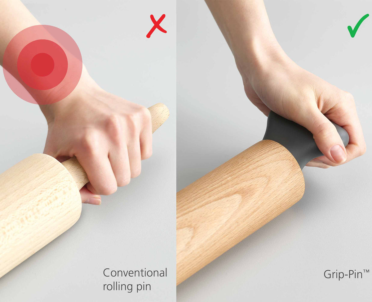 Joseph Joseph Grip-Pin™ Grey Ergonomic Rolling Pin
