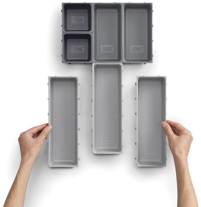 Joseph Joseph Blox 7 Piece Drawer Organiser Set - Grey