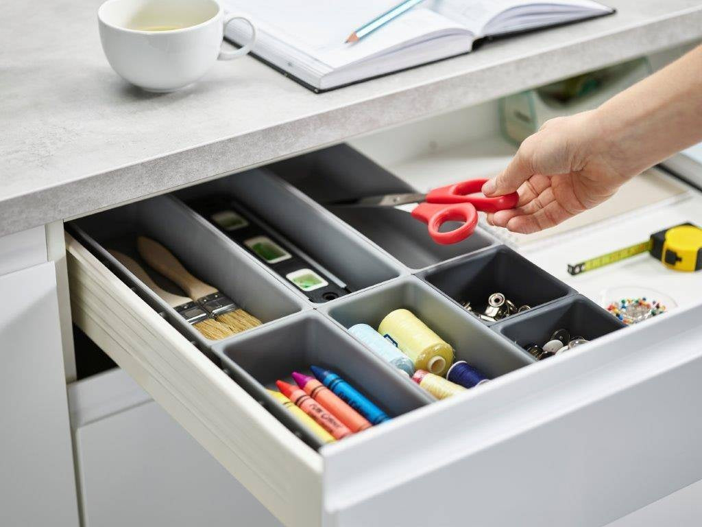 Joseph Joseph Blox 7 Piece Drawer Organiser Set - Grey