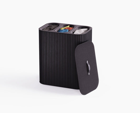 Joseph Joseph Tota Trio Luxe 90L Black Laundry Separation Basket