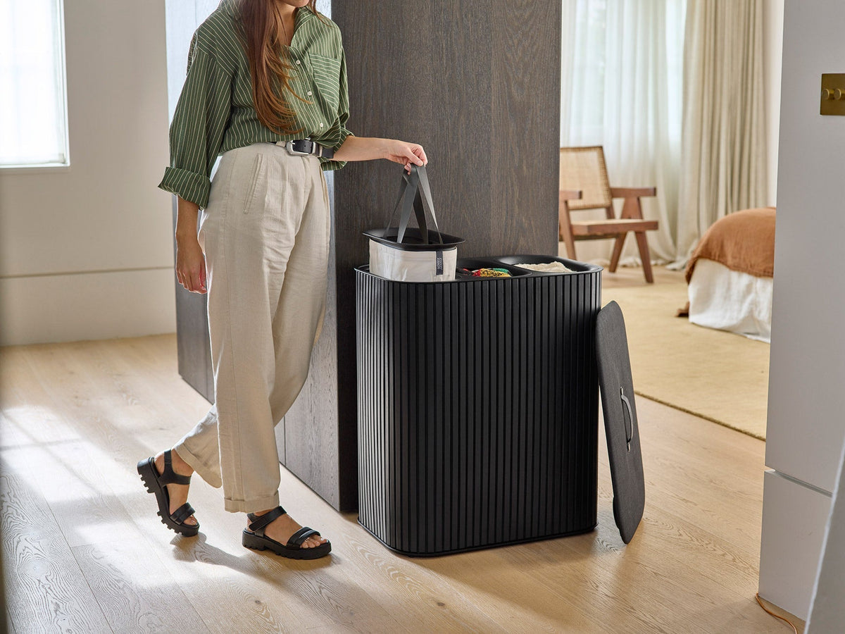 Joseph Joseph Tota Trio Luxe 90L Black Laundry Separation Basket