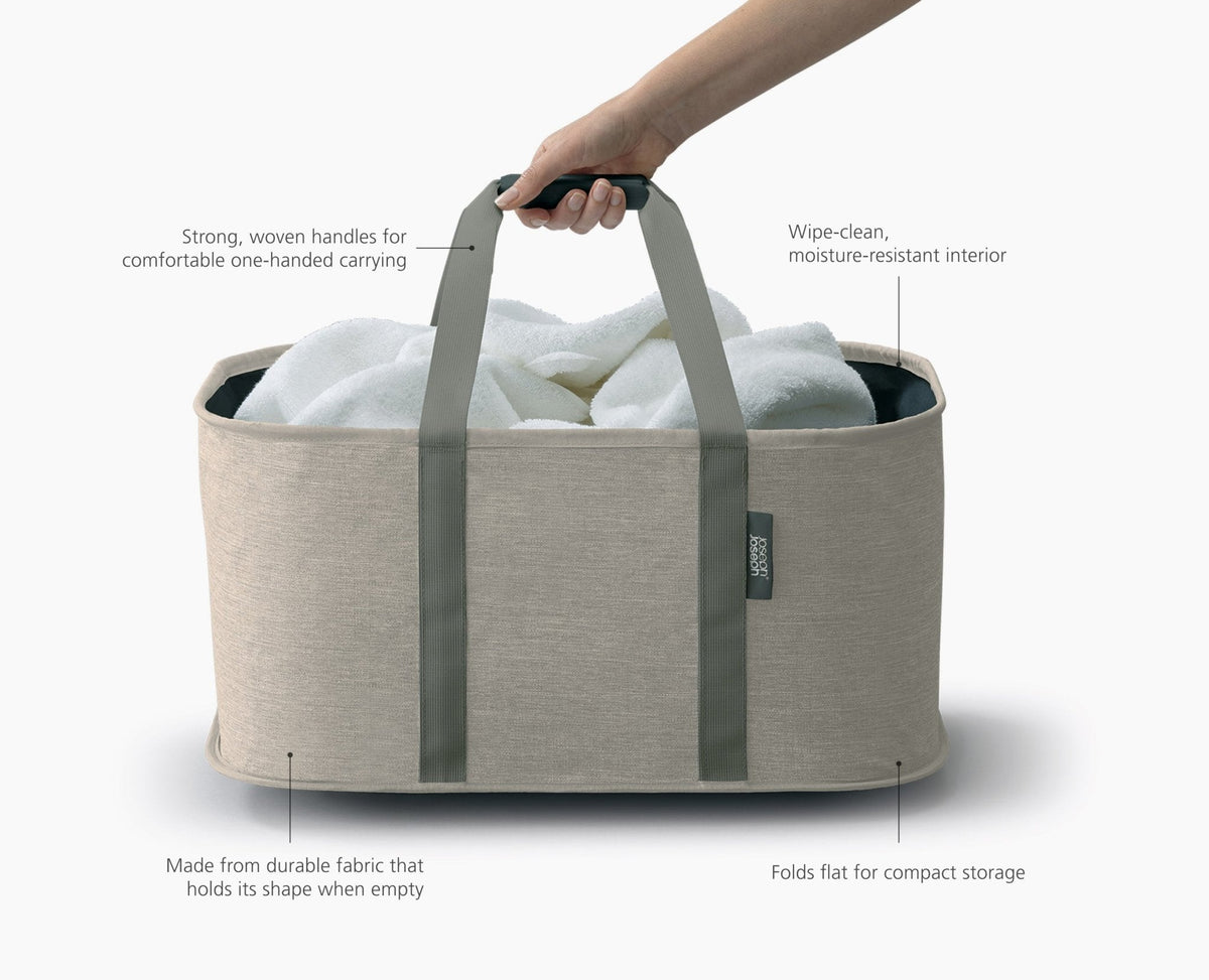 Joseph Joseph Hold-All™ Ecru Collapsible 35L Laundry Basket