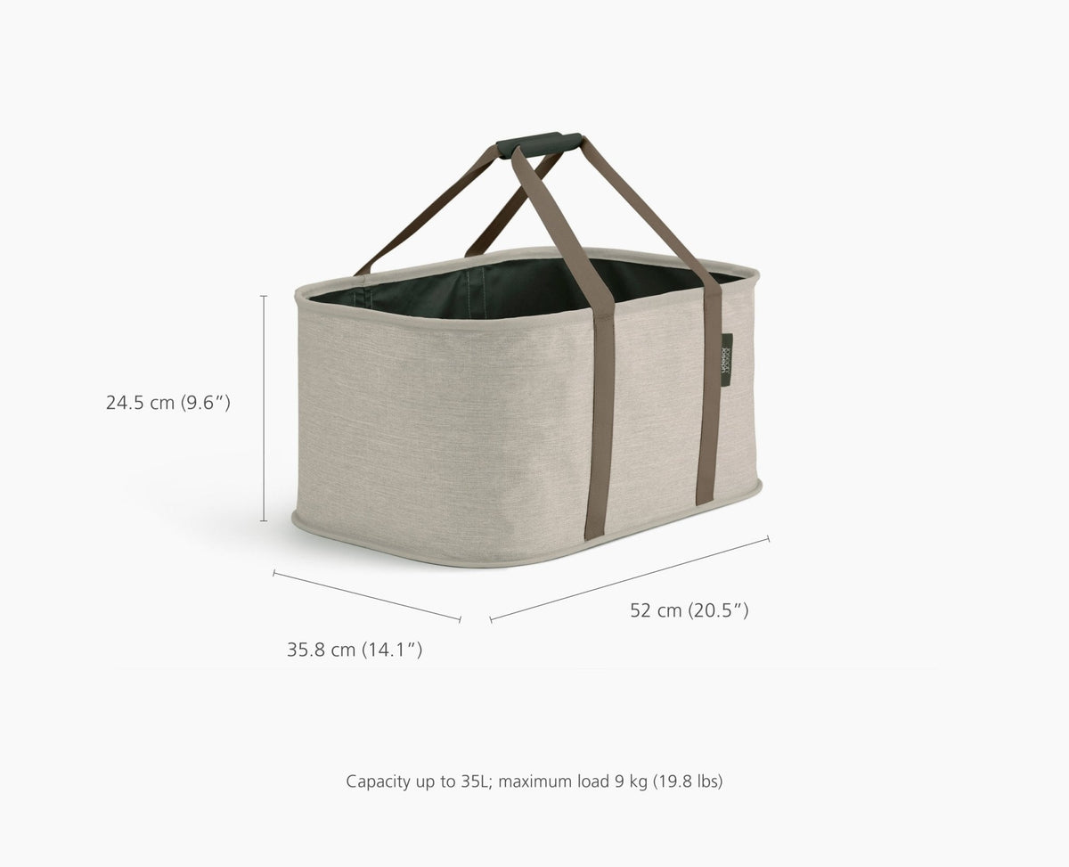 Joseph Joseph 2-piece Ecru Tota 90L & Hold-All™ 35L Laundry Basket Set