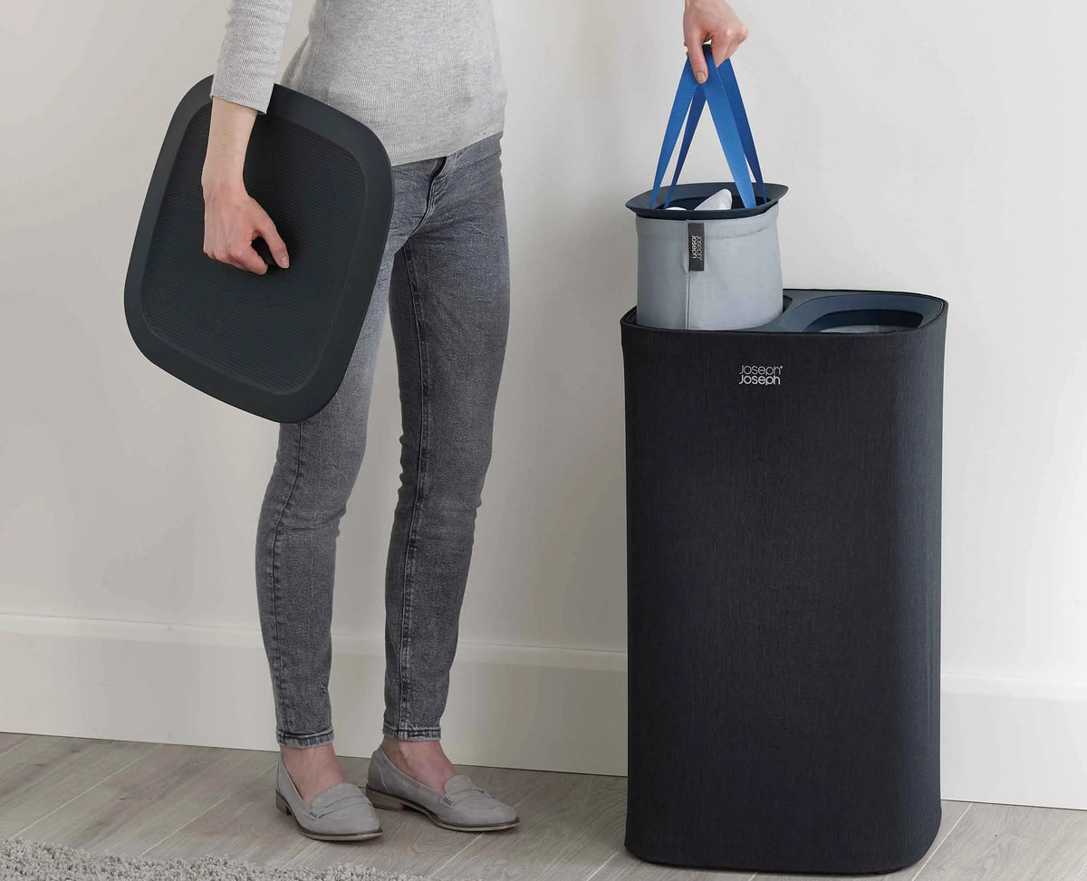 Joseph Joseph Tota 60L Black Laundry Separation Basket