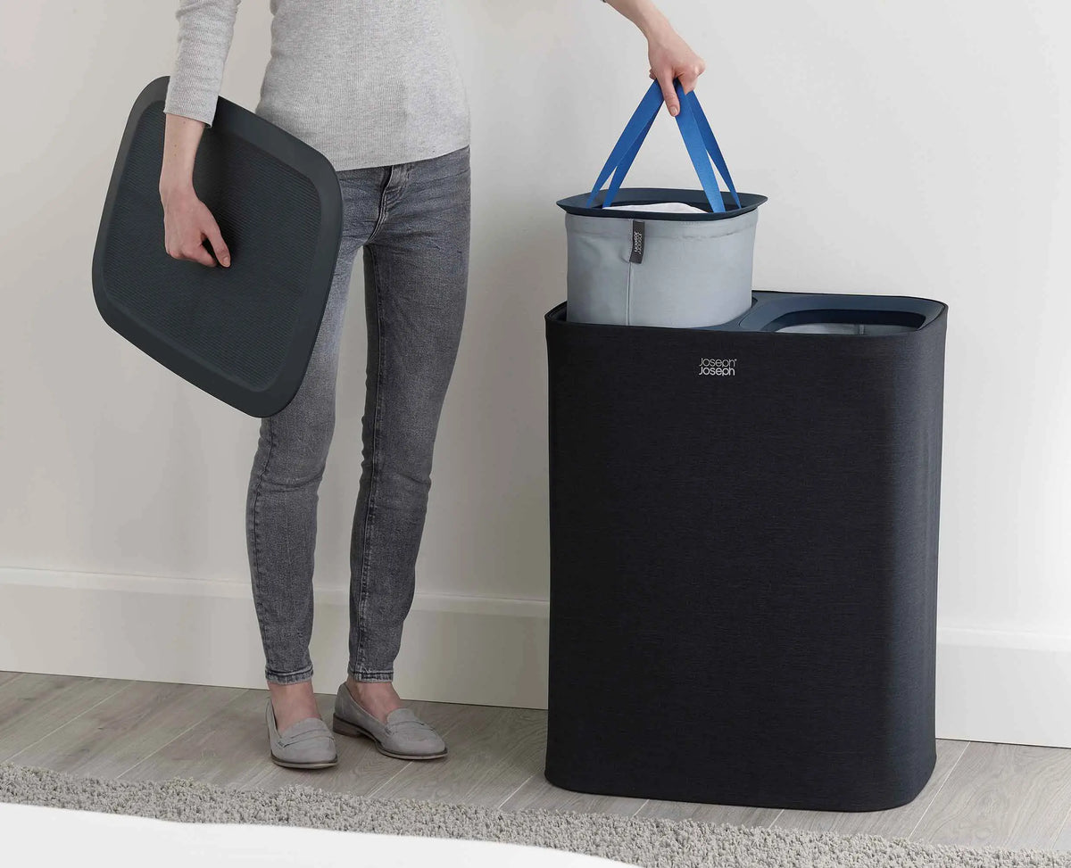 Joseph Joseph Tota 90L Black Laundry Separation Basket