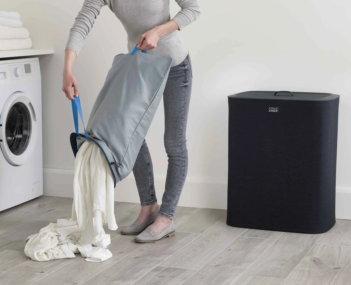 Joseph Joseph Tota 90L Black Laundry Separation Basket