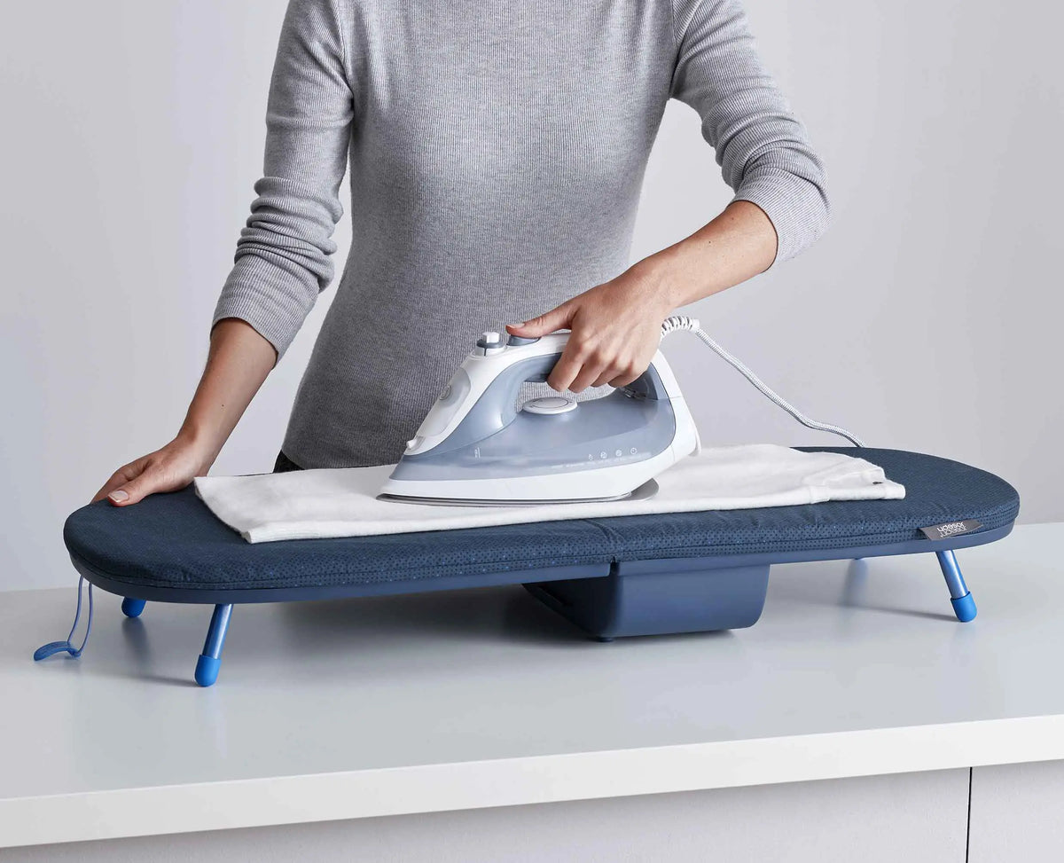 Joseph Joseph Pocket Plus 90cm Folding Blue Ironing Board With Advanced Cover