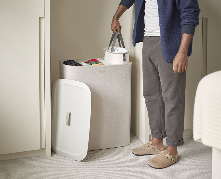 Joseph Joseph Tota Trio 90L Ecru Laundry Separation Basket