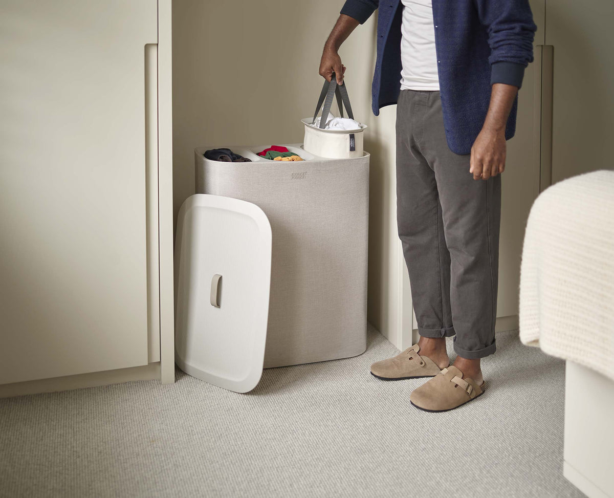 Joseph Joseph Tota Trio 90L Ecru Laundry Separation Basket