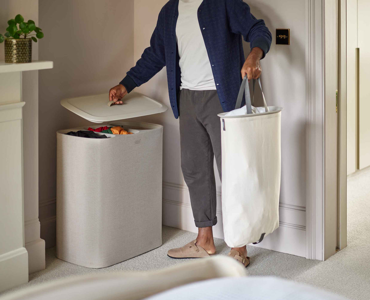 Joseph Joseph Tota Trio 90L Ecru Laundry Separation Basket