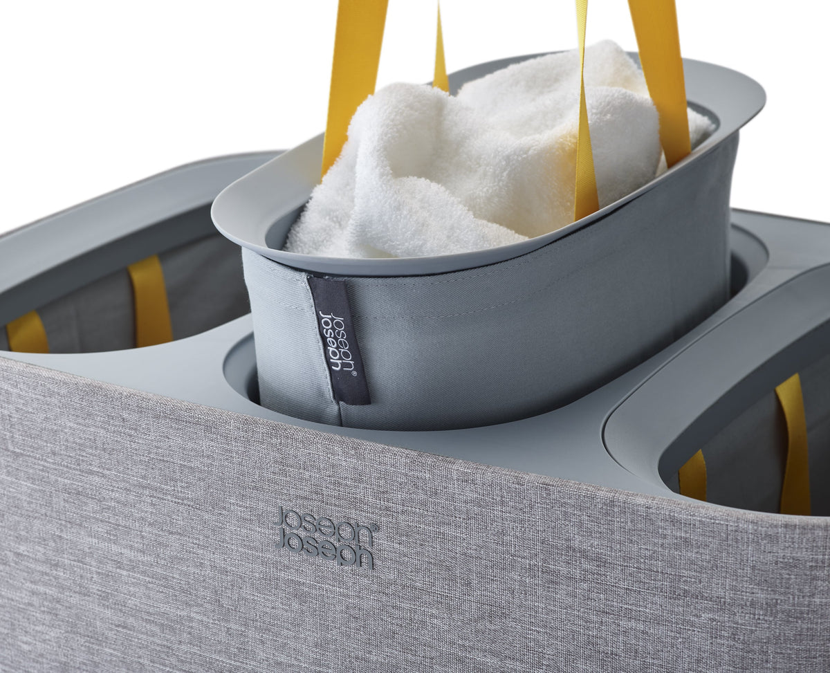 Joseph Joseph 2-piece Gray Tota Trio 90L & Hold-All™ Max 55L Laundry Basket Set