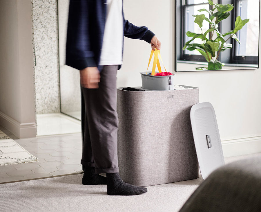 Joseph Joseph Tota Trio 90L Grey Laundry Separation Basket