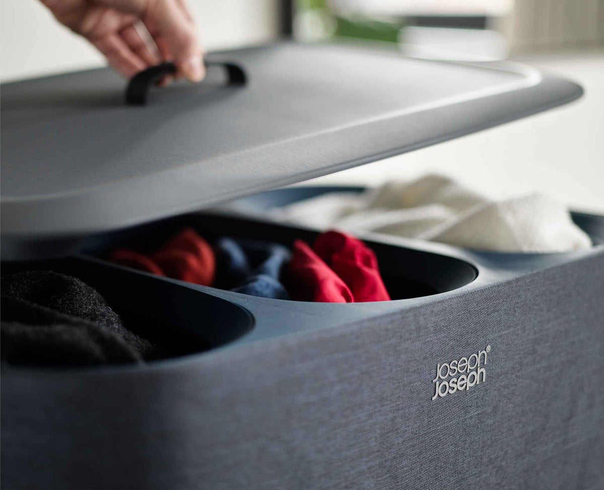Joseph Joseph Tota Trio 90L Black Laundry Separation Basket