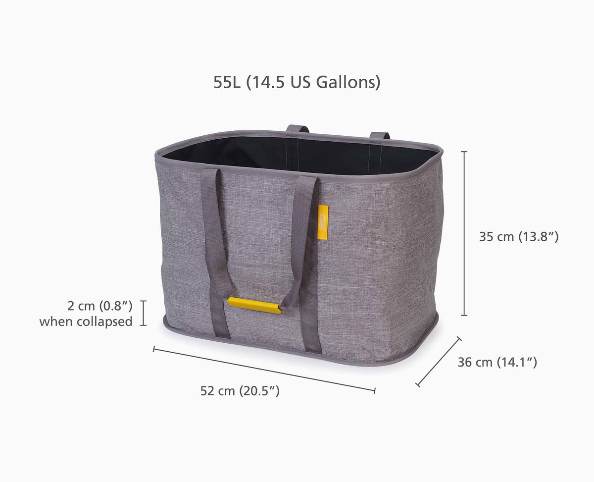 Joseph Joseph Hold-All™ Max Grey Collapsible 55L Laundry Basket