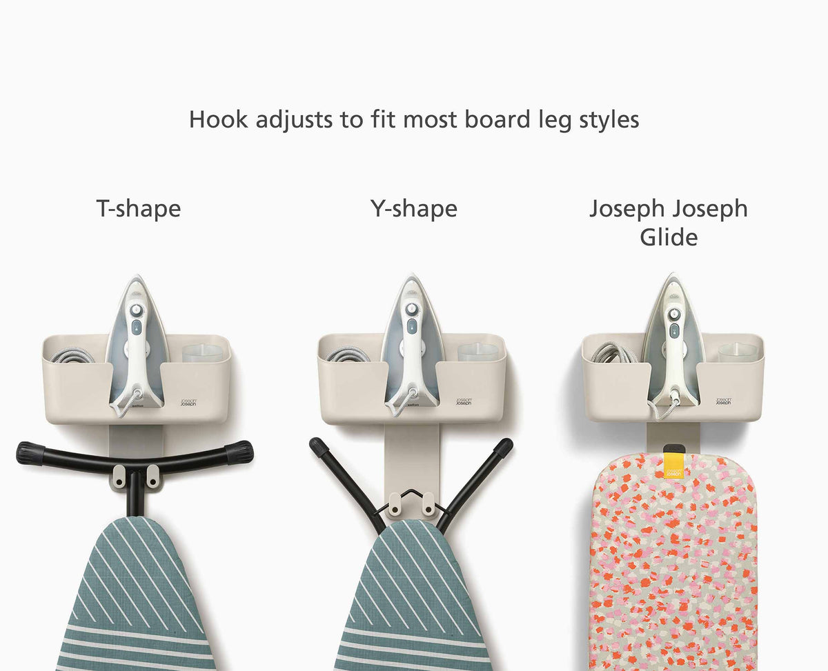 Joseph Joseph IronHub™ Wall-mounted Ecru Iron Storage Caddy