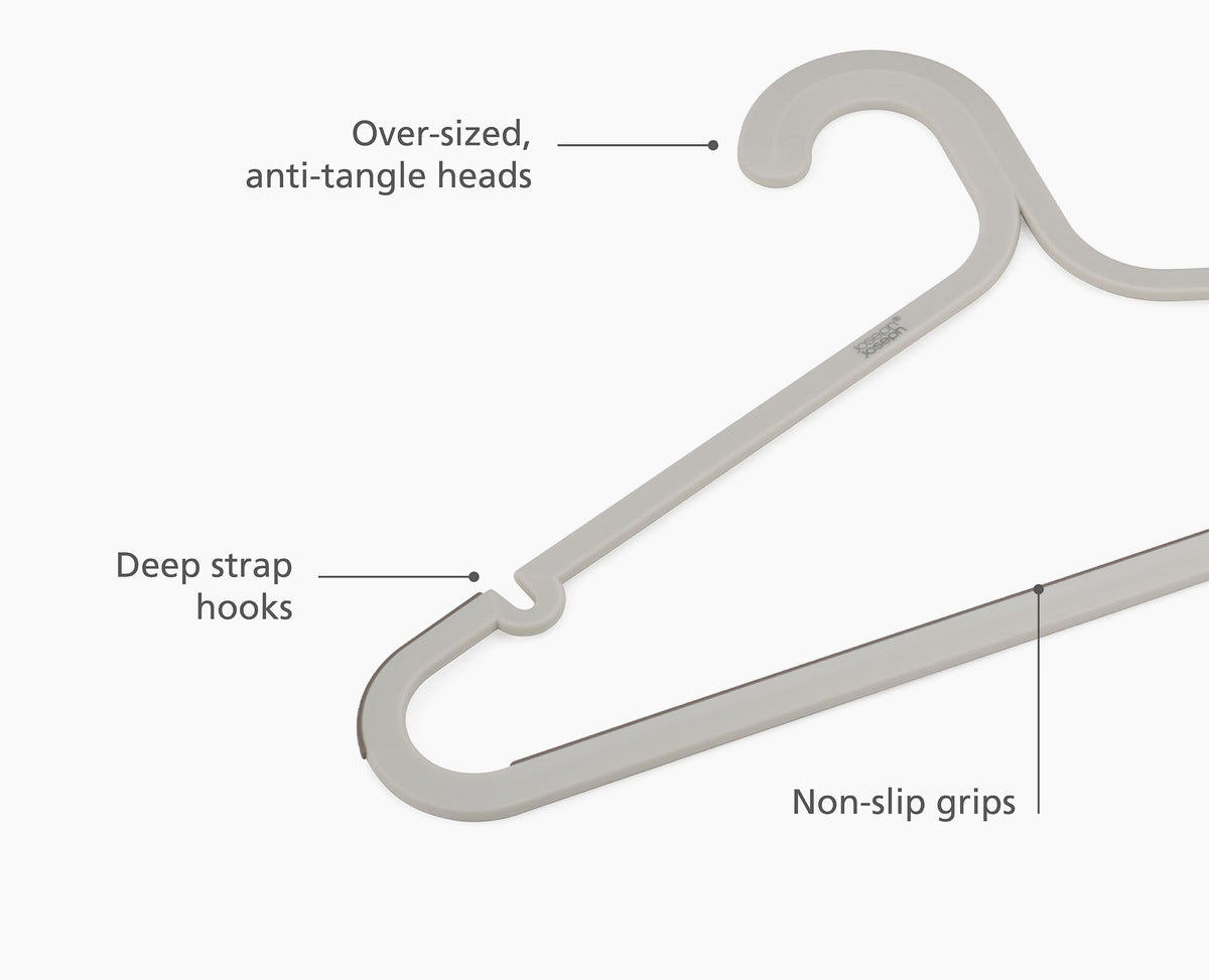 Joseph Joseph Orderly™ Set Of 5 Anti-tangle Ecru Clothes Hangers