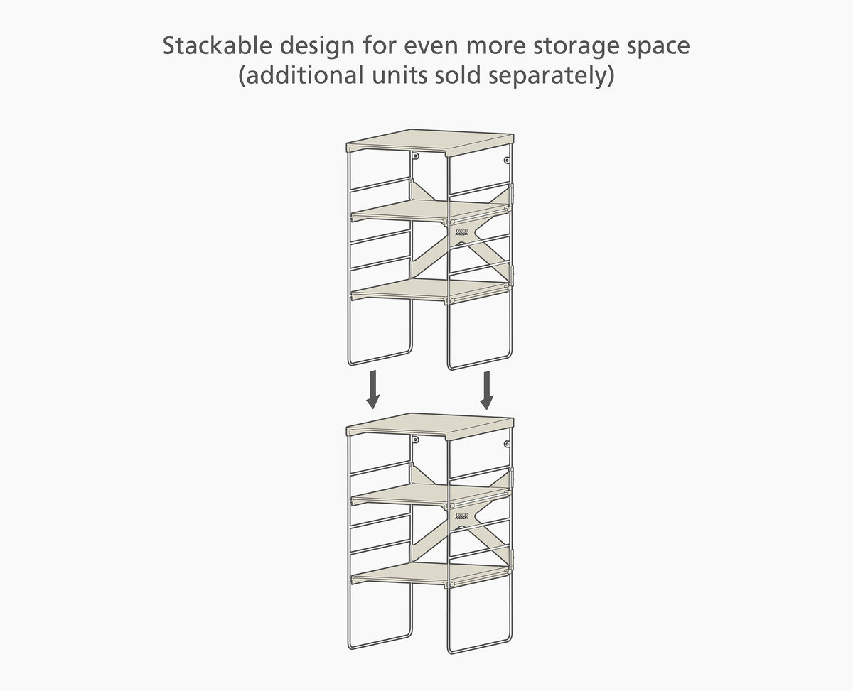 Joseph Joseph Level™ Adjustable Ecru Shoe Rack