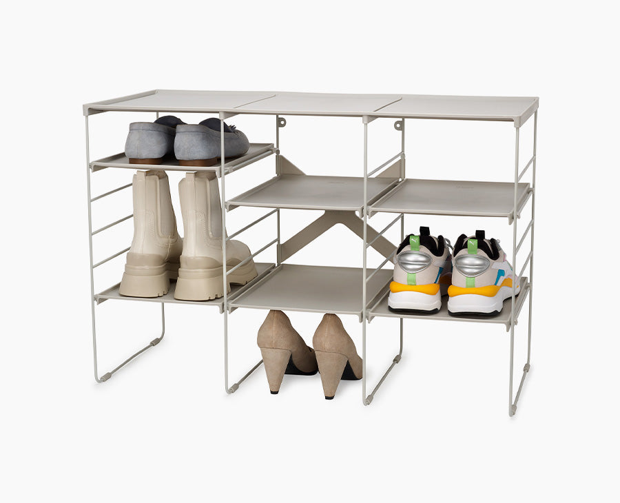 Joseph Joseph Level™ Plus Large Adjustable Ecru Shoe Rack