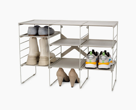 Joseph Joseph Level™ Plus Large Adjustable Ecru Shoe Rack